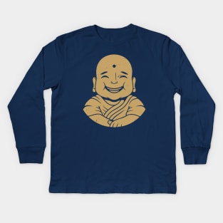 Happy Buddha Vintage Art Kids Long Sleeve T-Shirt